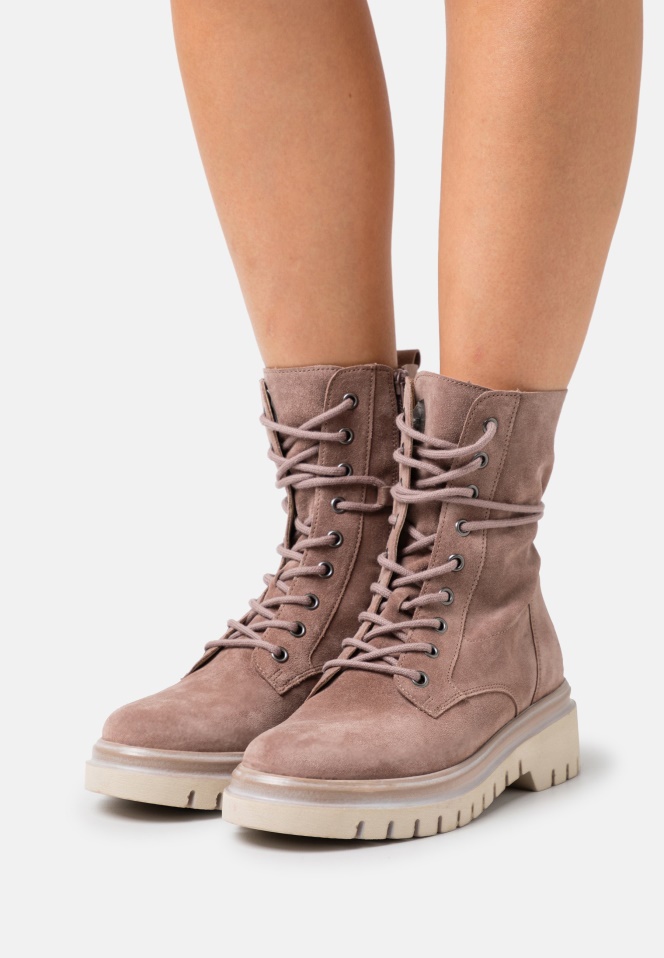 Gaborlace-Up Ankle Boots Panna