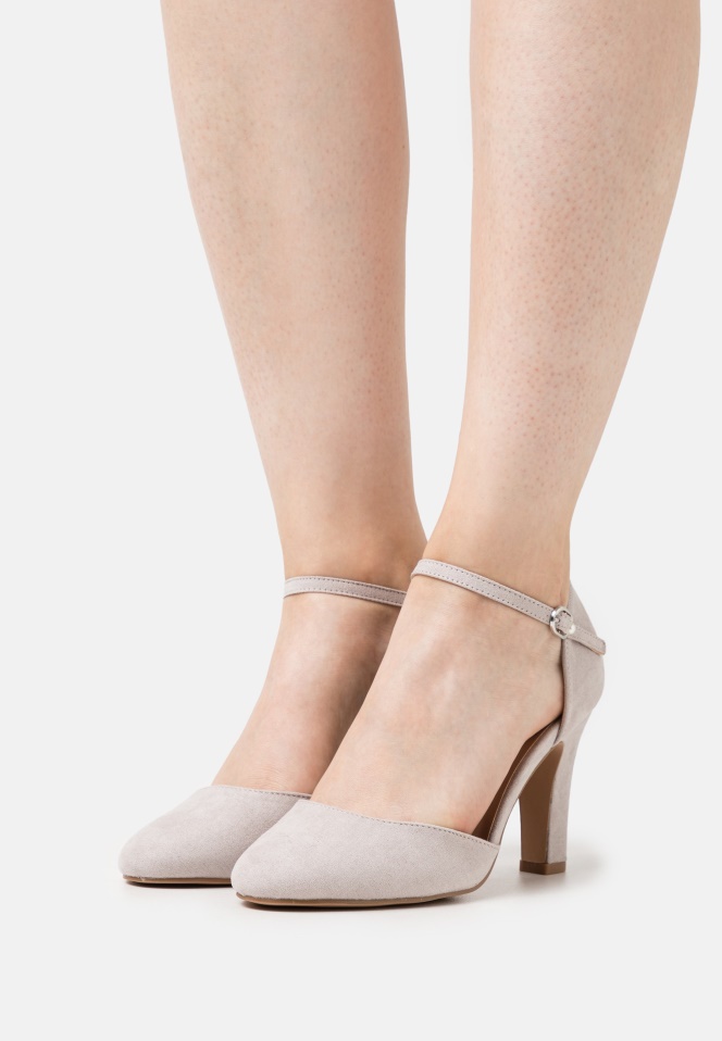 Light Grey Gabor Platform Heels