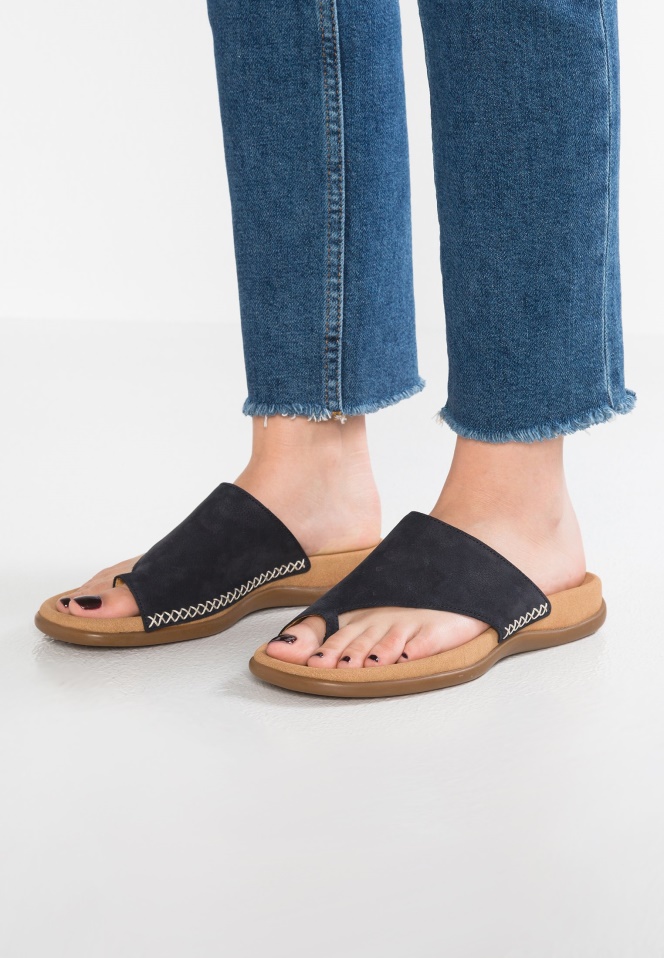 Gabor Night Blue T-Bar Sandals