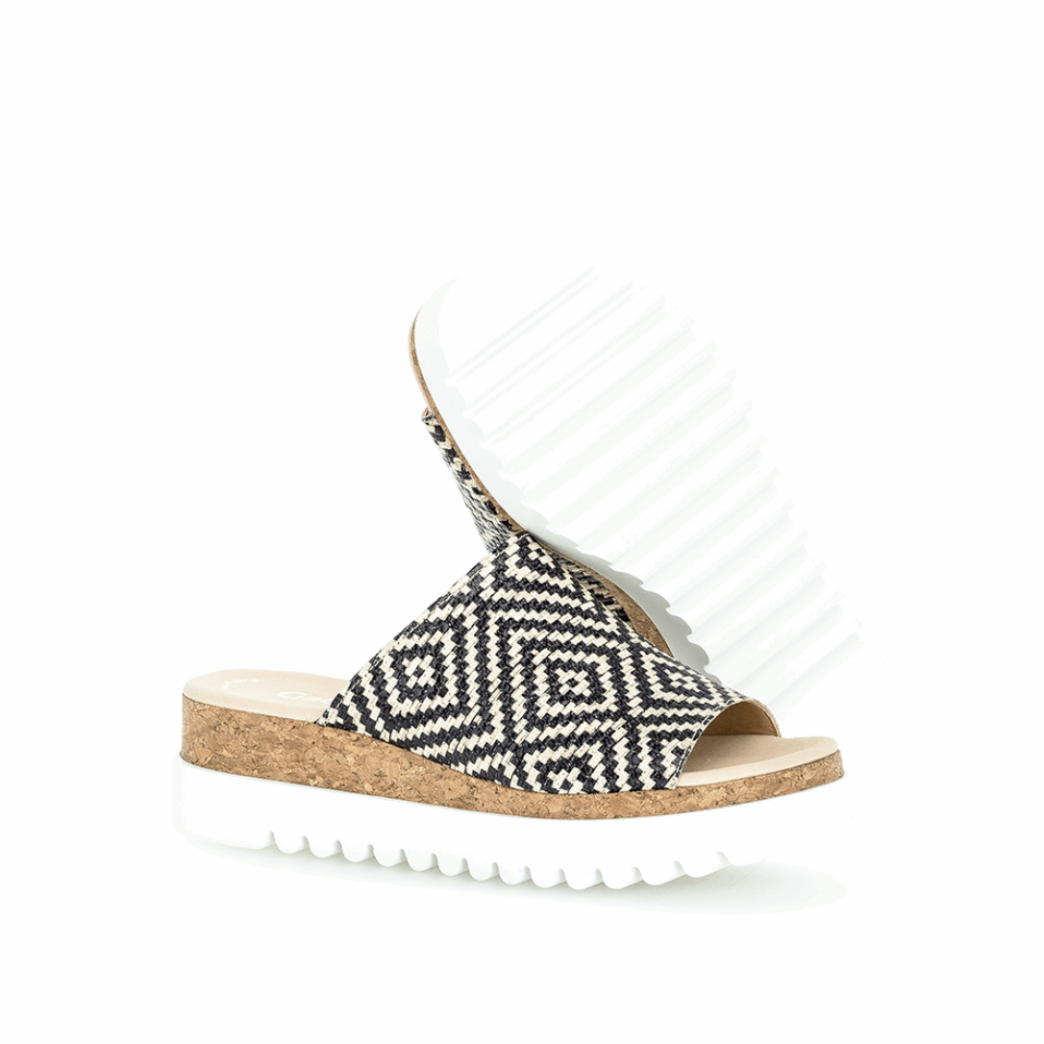 Gabor Platform Slipon Sandal Black