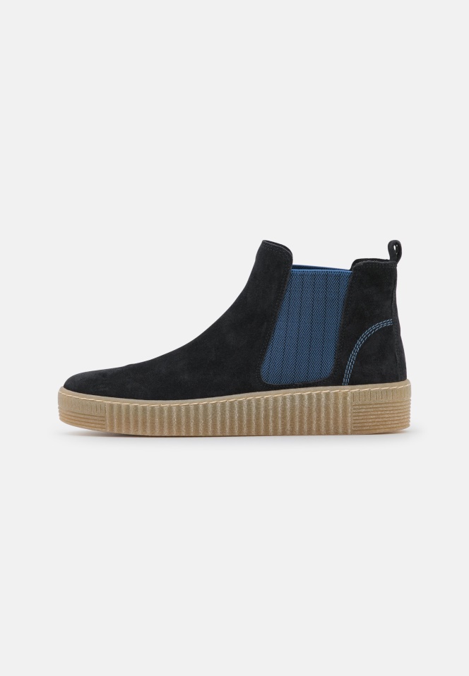 Platform Ankle Boots Pazifik/Blau/Natur Gabor