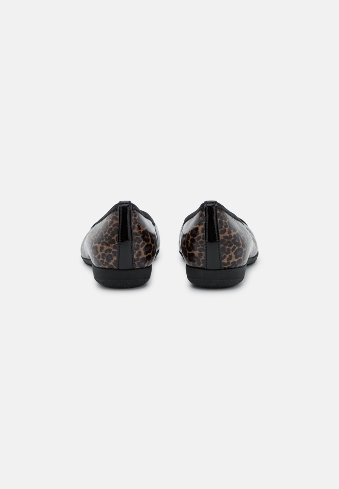 Black/Leopard Gabor Ballet Pumps