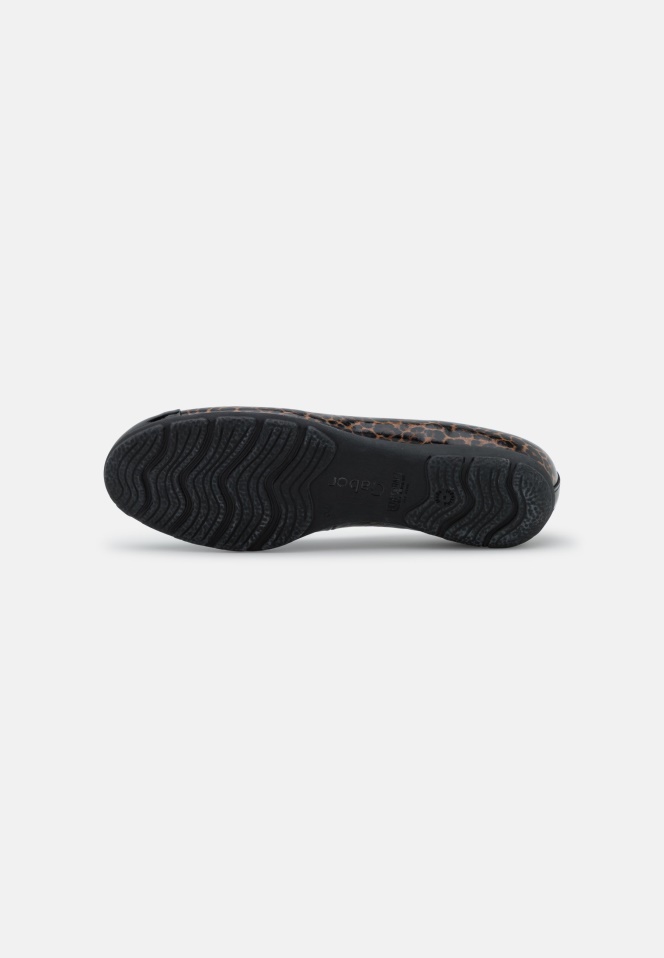 Black/Leopard Gabor Ballet Pumps