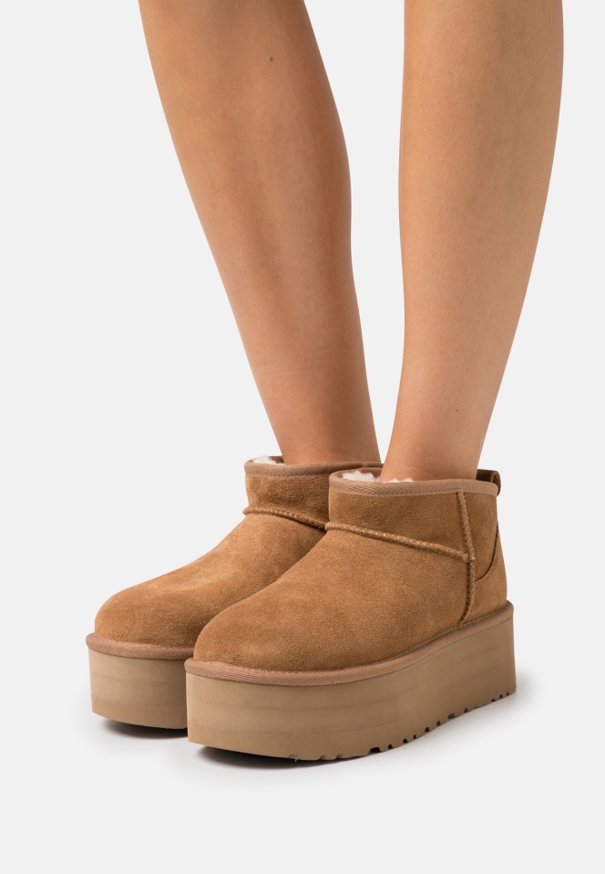 Altsilber Gabor Platform Ankle Boots