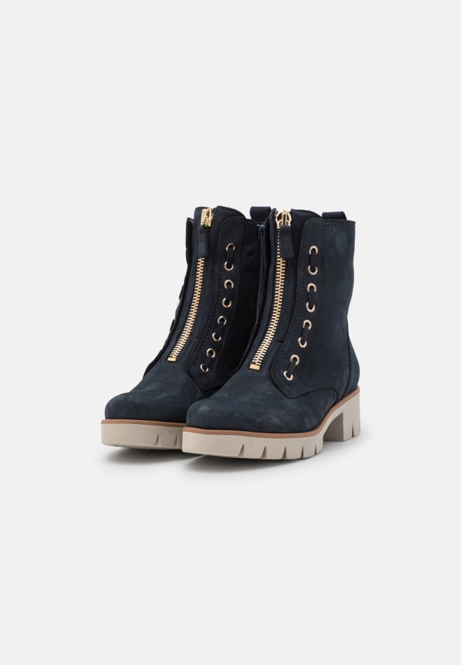 Gabor Night Blue Platform Ankle Boots