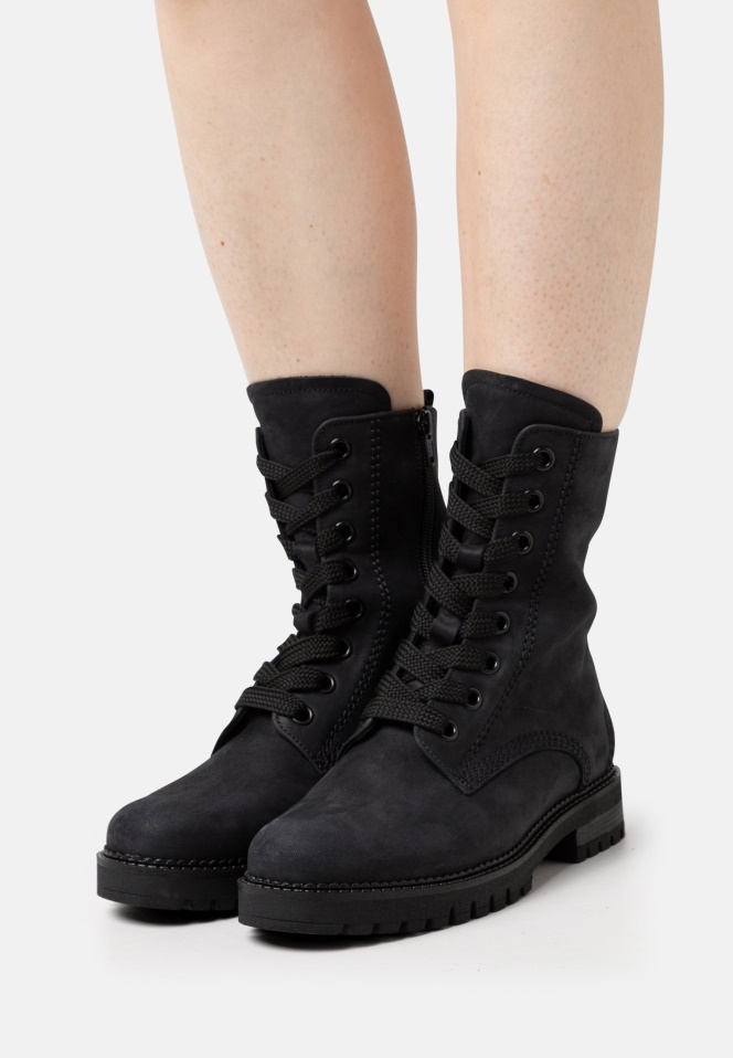 Gabor Lace-Up Ankle Boots Cognac