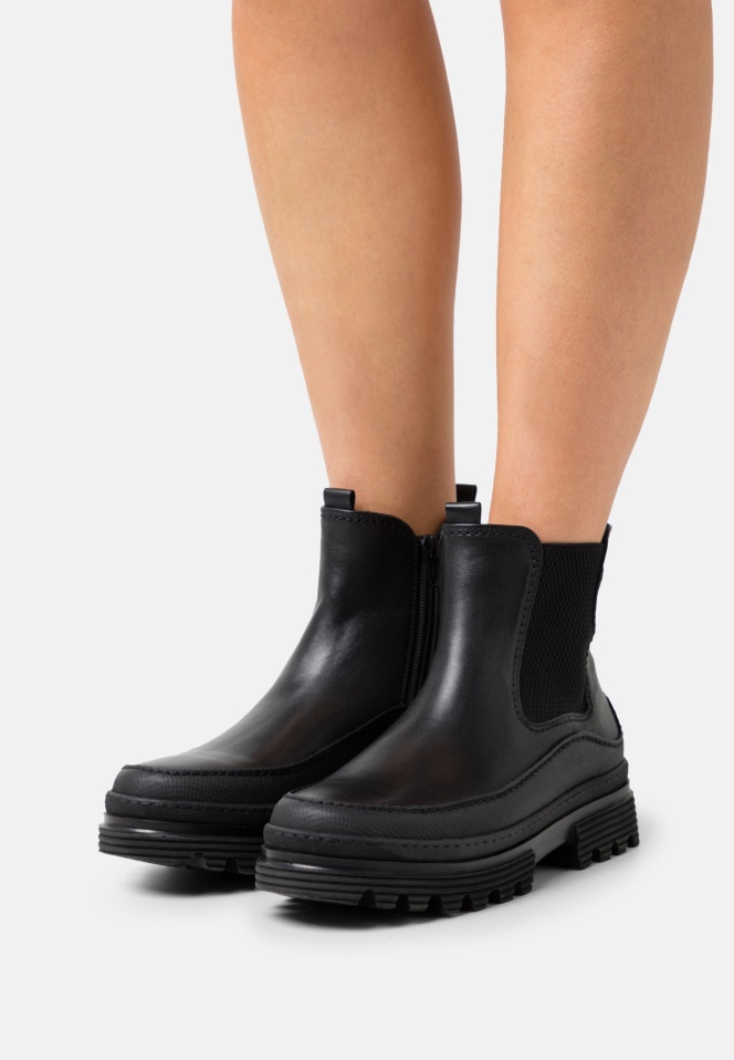 Gabor Platform Ankle Boots Black