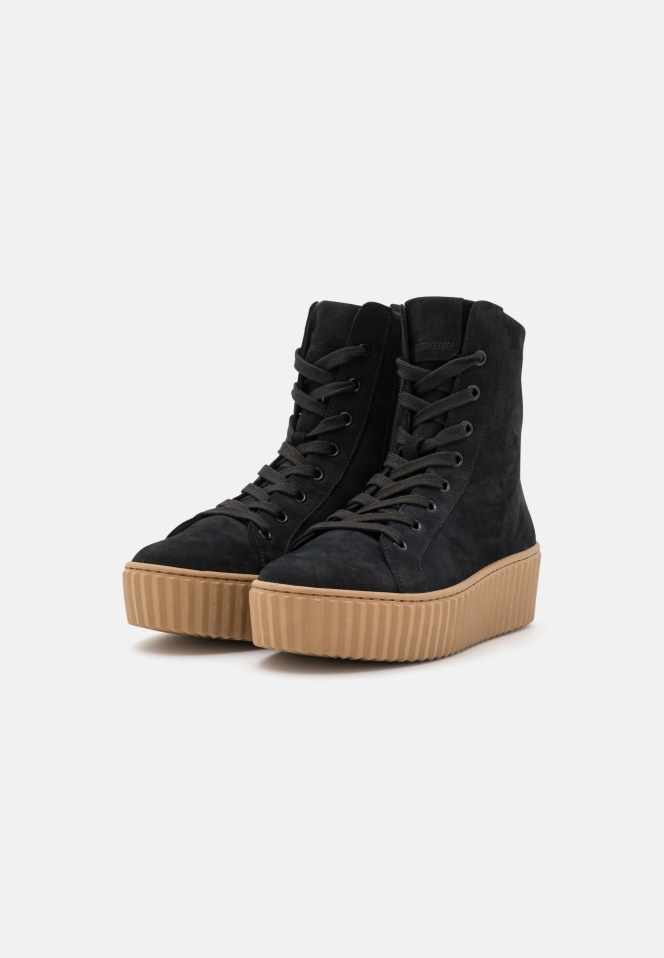 Gabor Black Platform Ankle Boots