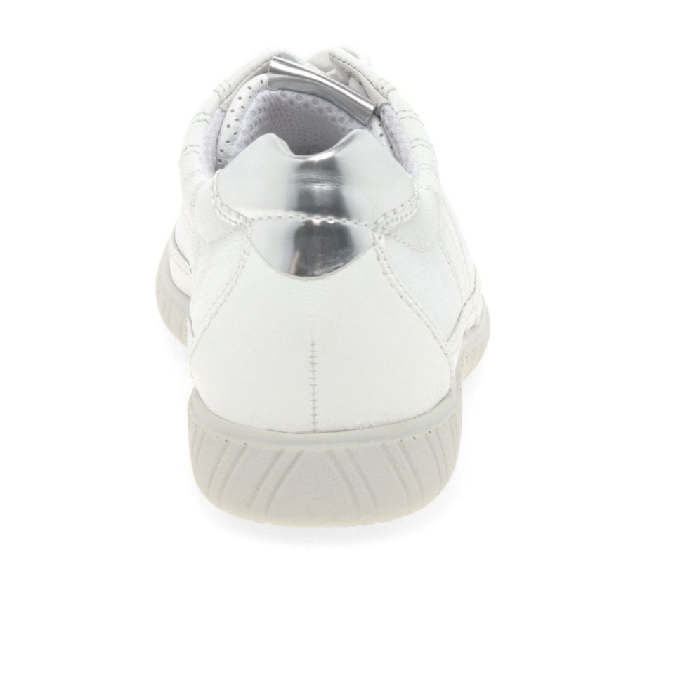Amulet Womens Wide Fit Sneakers Gabor White/Argento