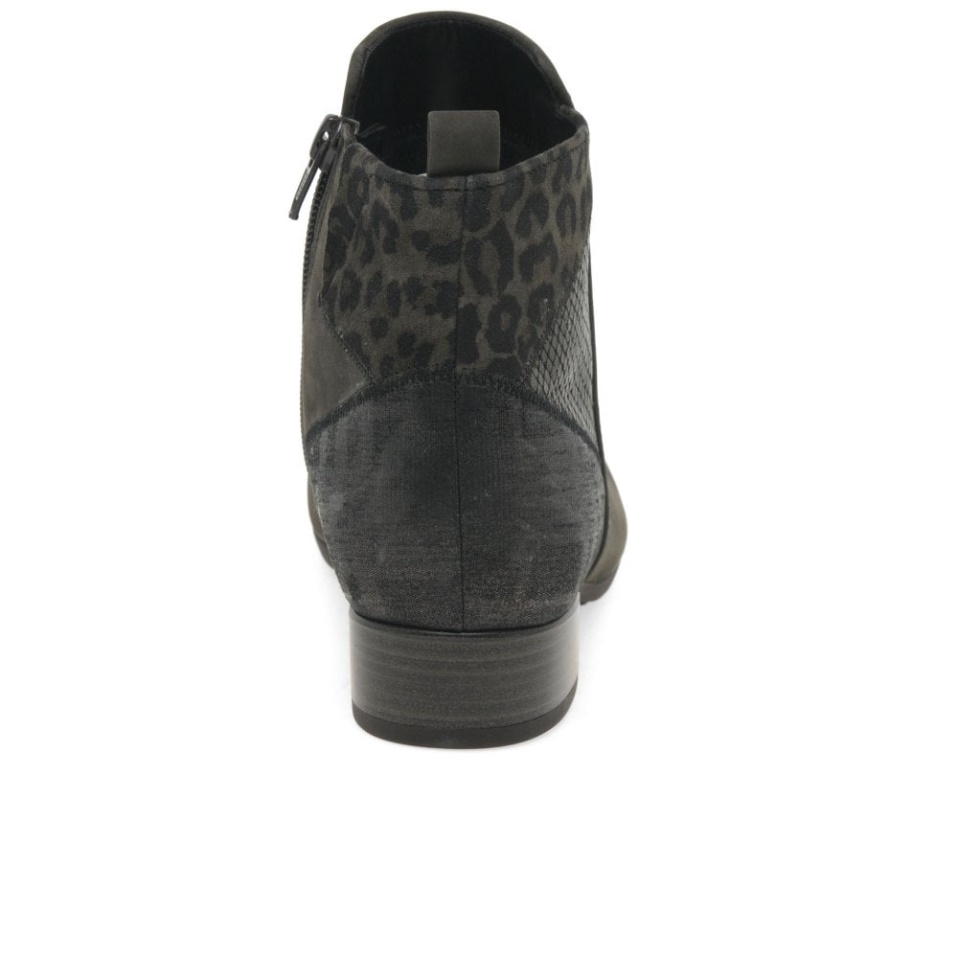 Bastia Womens Wide Fitting Ankle Boots Anthracite Nubuck Gabor