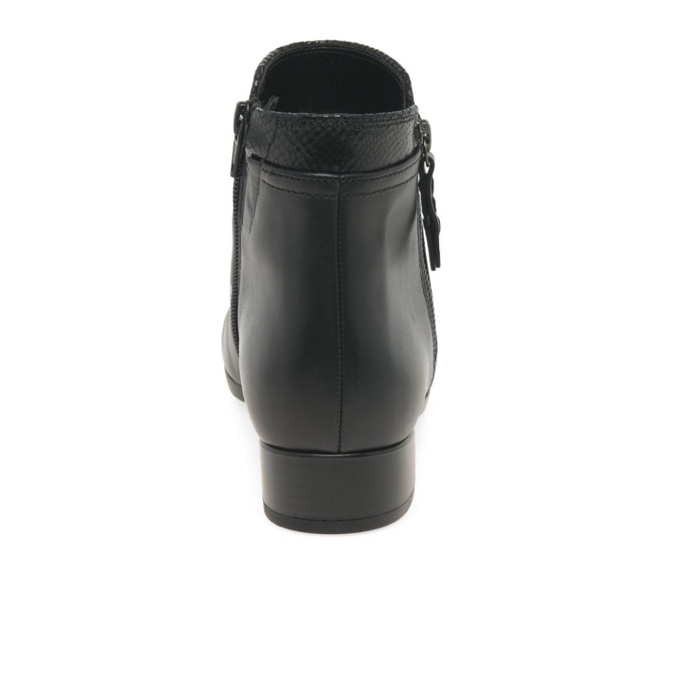 Black/Cobra Gabor Briano Ladies Ankle Boots
