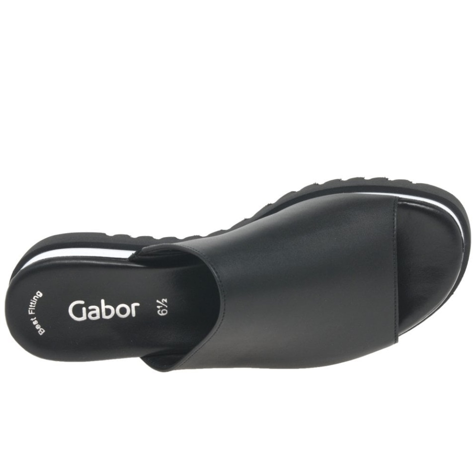 Black Emily- Rose Womens Platform Mules Gabor