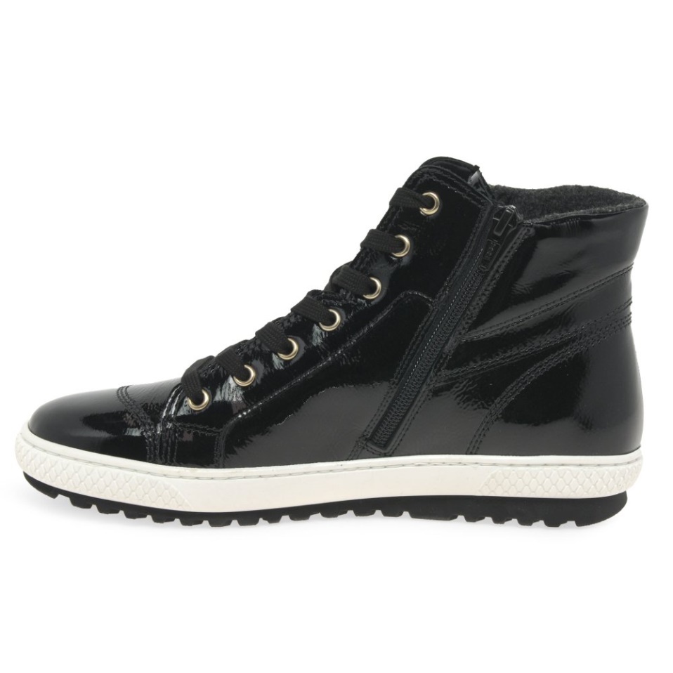 Black Patent Bulner Womens Casual Ankle Boots Gabor