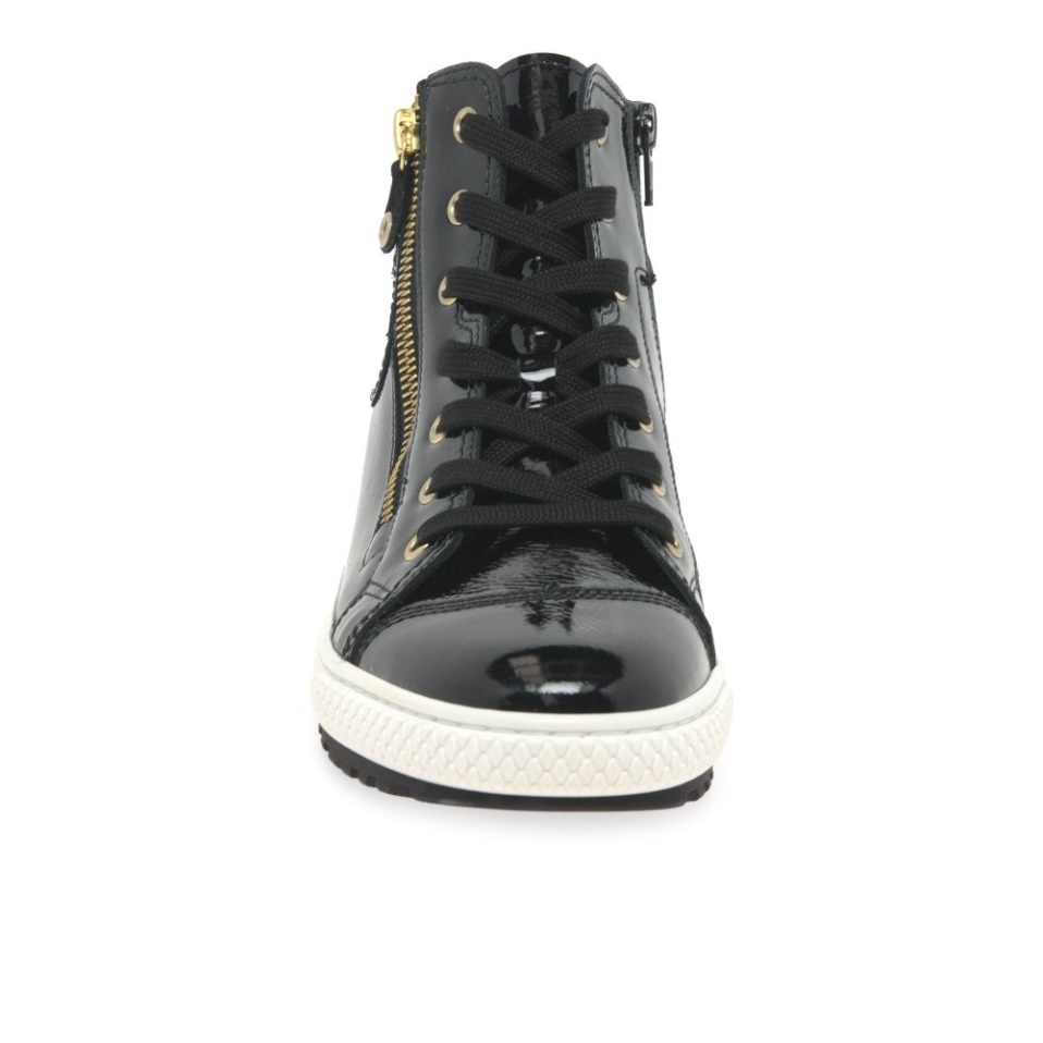 Black Patent Bulner Womens Casual Ankle Boots Gabor