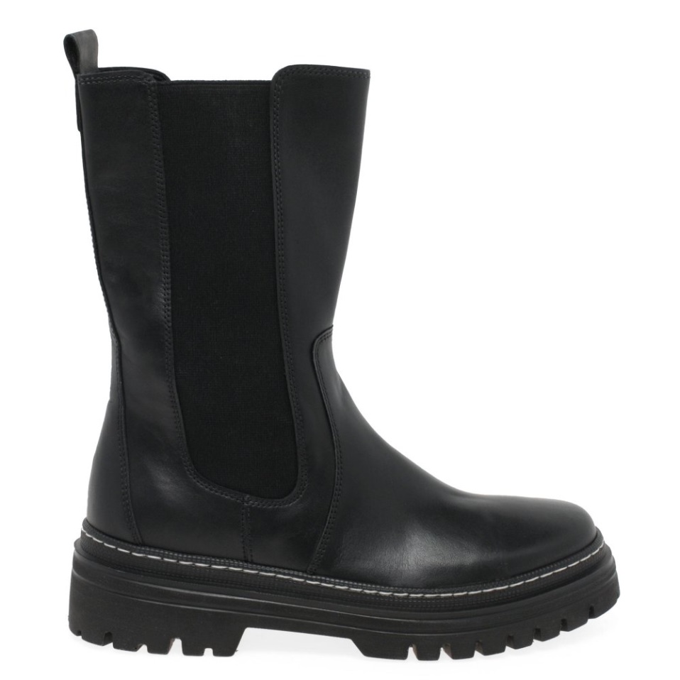 Black/White Stitch Gabor Gaby Womens Calf Length Boots