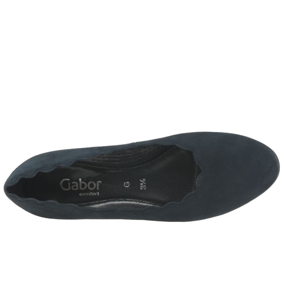 Dark Blue Suede Gigi Womens Court Shoes Gabor