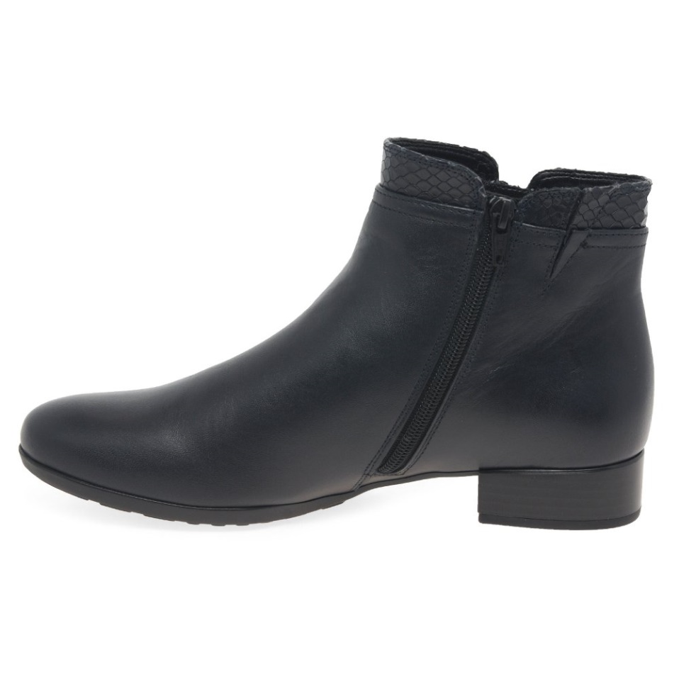 Gabor Briano Ladies Ankle Boots Midnight/Snake