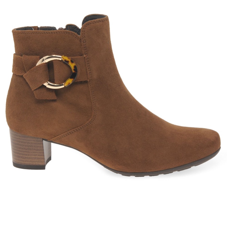 Gabor Hemp Womens Ankle Boots New Whisky Suede