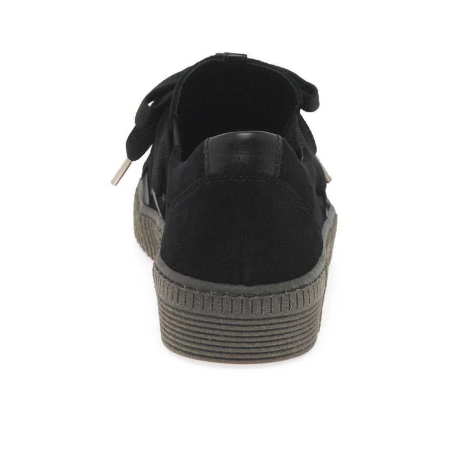 Gabor Waltz Womens Casual Trainers Black Suede