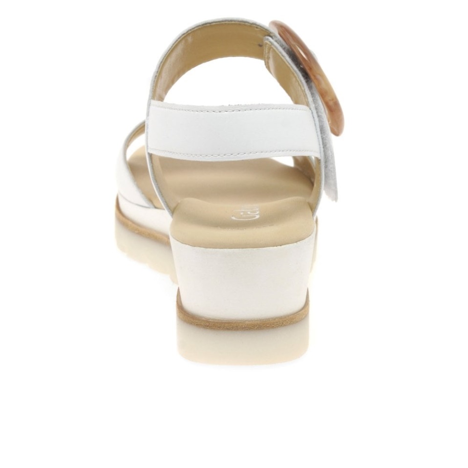 Gabor Yeo Ladies Wedge Heel Sandals White