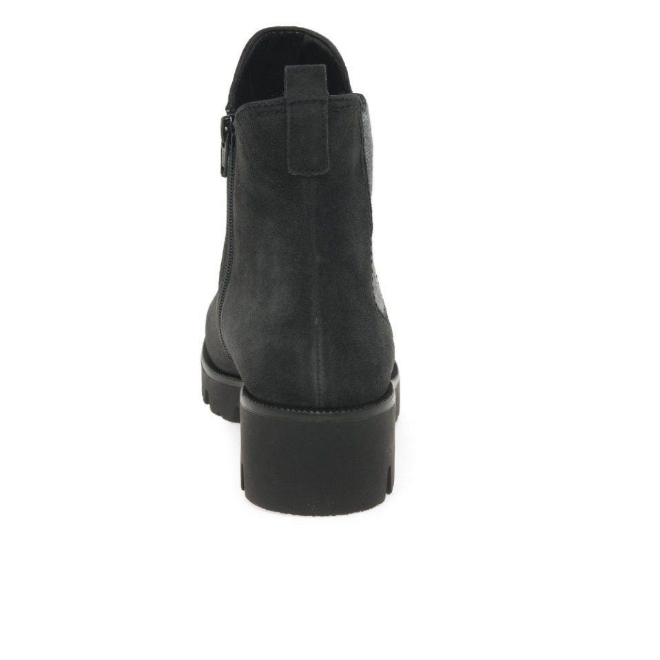 Newport Womens Chelsea Boots Gabor Dark Grey Suede