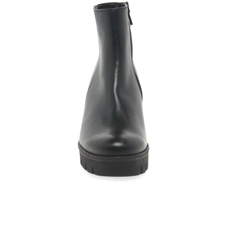 Utopia Womens Chunky Wedge Heel Ankle Boots Gabor Black