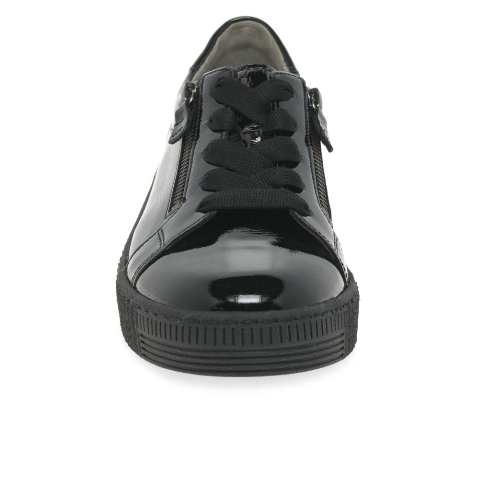 Wisdom Womens Casual Shoes Black Patent Gabor