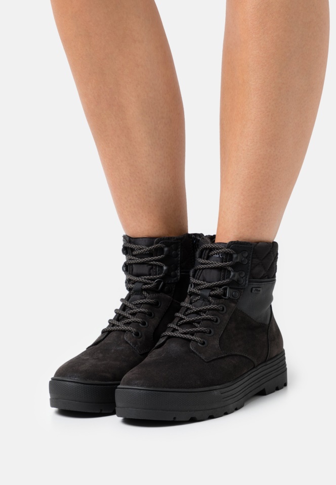 Panna/Dark Nude Gabor Lace-Up Ankle Boots