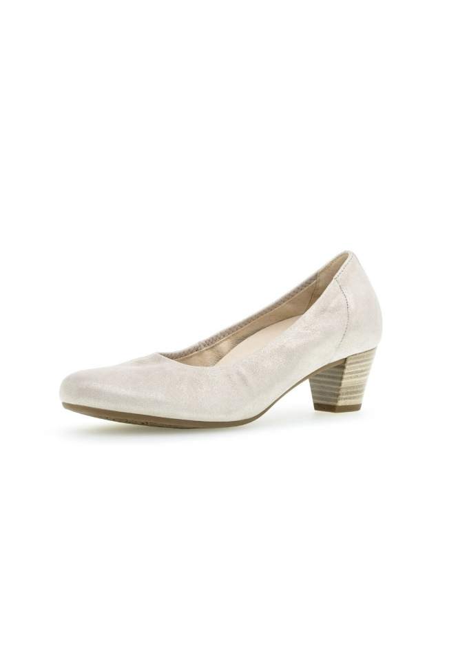 White Gabor Classic Heels