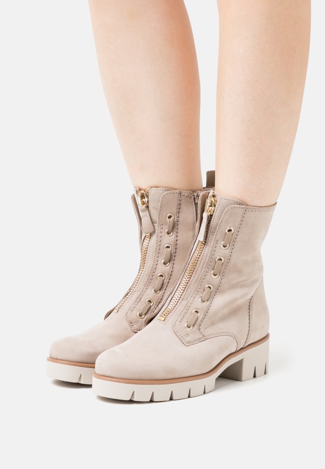 Sand Gabor Platform Ankle Boots