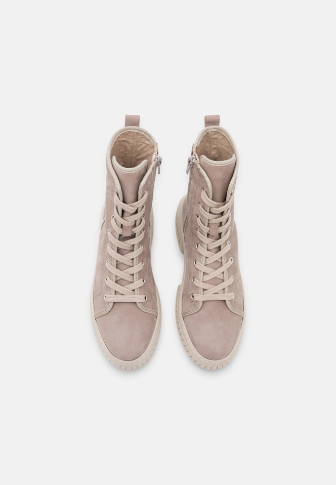 Gabor Lace-Up Ankle Boots Beige
