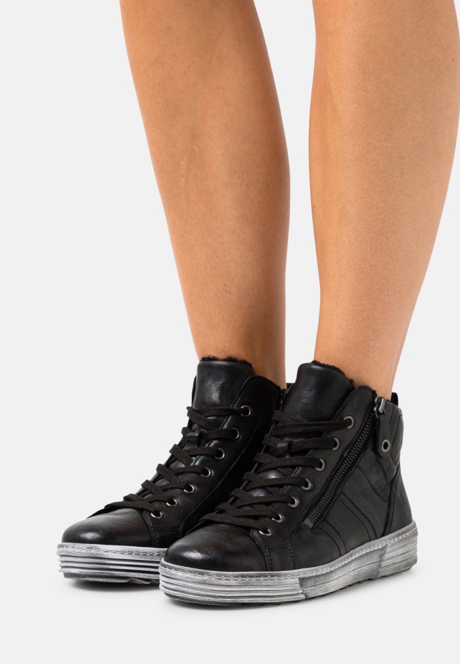 White Gabor High-Top Trainers