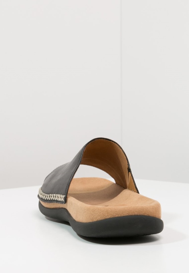 Black Gabor Mules